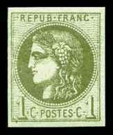 ** N°39C, 1c Olive Rep 3, Fraîcheur Postale, TTB    Qualité: ** - 1870 Ausgabe Bordeaux