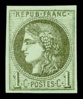 * N°39A, 1c Olive Rep 1, TB (signé Scheller)    Qualité: *   Cote: 300 Euros - 1870 Ausgabe Bordeaux