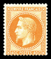 ** N°31, 40c Orange, Fraîcheur Postale, SUP (certificat)    Qualité: ** - 1863-1870 Napoleone III Con Gli Allori