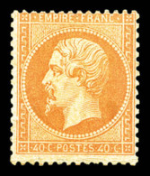 * N°23, 40c Orange, TTB (signé Brun/certificat)    Qualité: *   Cote: 2900 Euros - 1862 Napoléon III