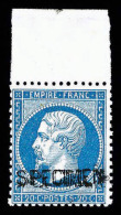 ** N°22d, 20c Bleu: Double Surcharge 'SPECIMEN', Haut De Feuille, FRAÎCHEUR POSTALE, SUP (signé... - 1862 Napoléon III