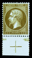 * N°19b, 1c Mordoré Bdf Avec Croix De Repère, Fraîcheur Postale. SUP (certificat)   ... - 1862 Napoléon III.