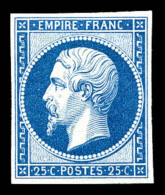 ** N°15c, 25c Bleu, Impression De 1862, FRAÎCHEUR POSTALE, SUP (certificat)    Qualité: ** - 1853-1860 Napoléon III