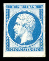 ** N°10c, 25c Bleu, Impression De 1862, Petit Bord De Feuille, Fraîcheur Postale, SUPERBE (certificat)   ... - 1852 Luis-Napoléon