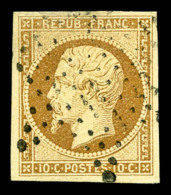 O N°9, 10c Bistre-jaune, Obl étoile De Paris, TB (signé Scheller/certificat)    Qualité: O... - 1852 Luigi-Napoleone
