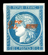 * N°8A, Non émis, 25c Sur 20c Bleu, Belles Marges Avec Petit Bord De Feuille Gauche, Neuf Avec Gomme.... - 1849-1850 Cérès