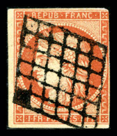 O N°7a, 1F Vermillon-vif , Filet Effleuré à Droite Sinon TB (signé Scheller/certificat)   ... - 1849-1850 Ceres