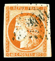 O N°5, 40c Orange, Un Voisin (signé Calves/certificat)    Qualité: O   Cote: 500 Euros - 1849-1850 Cérès