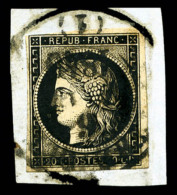 O N°3, 20c Noir Oblitéré CàD T13 TREVOUX (1) 6 JANV 1849 Sur Fragment, SUP (certificat)   ... - 1849-1850 Ceres