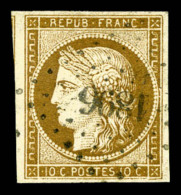 O N°1a, 10c Bistre-brun Foncé, Très Jolie Couleur. SUP (signé Scheller/certificat)   ... - 1849-1850 Cérès