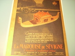 ANCIENNE PUBLICITE CHOCOLAT LA MARQUISE DE SEVIGNE - Chocolade