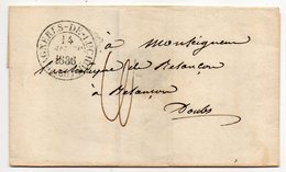 1836--Lettre De BAGNERES DE LUCHON-31pour BESANCON-25-cachet Type 11-courrier Pour Archevêque - 1801-1848: Precursors XIX