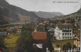 LUNGERN → Dorfpartie Bei Der Kirche, Seltene Perspektive Anno 1912 - Lungern