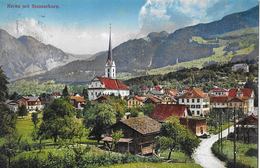 KERNS → Dorfpartie Bei Der Kirche Mit Dem Stanserhorn Anno 1927 - Kerns