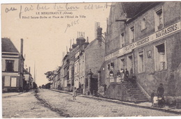 16865# LE MERLERAULT ORNE HOTEL SAINTE BARBE ET PLACE DE L' HOTEL DE VILLE 1919 ORNE - Le Merlerault