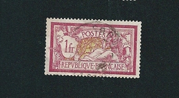 N° 121l Variété Impression Défectueuse  Type Merson 1 Fr Lie De Vin 1900 Oblitéré Timbre France - Used Stamps