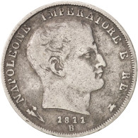 Monnaie, États Italiens, KINGDOM OF NAPOLEON, Napoleon I, Lira, 1811, Bologna - Napoleónicas