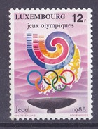 Luxembourg JO De Séoul 1988 - Emblème Et Flamme Olympique Y&T N° 1159 ** MNH Cote 1.70 €uros Départ à Moin De 65 % - Summer 1988: Seoul
