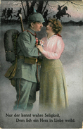 Militaria - Guerre 1914-18 - Patriotiques - Couple - Couples - Amour - état - Guerre 1914-18