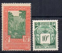 Oceanie  Taxe N°11 Et 18 Neufs Sans Charniere, Pliure Sur Le N°11 - Timbres-taxe