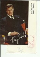 TONY CURTIS  --  PHOTO ORIGINAL 14 Cm X 9 Cm  --   AUTOGRAFO  --   SIGNED  --   WITH ENVELOPE - Autogramme