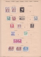 Suède - Collection Vendue Page Par Page - Timbres Oblitérés / Neufs *(avec Charnière) -Qualité B/TB - Collections