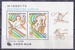 COREE DU SUD SOUTH KOREA 1985 BF YT 379 MNH ** JO SEOUL  CANOE CYCLISMEdepart A Moins De 50 % - Summer 1988: Seoul