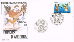 20914. Carta F.D.C. ANDORRA Española 1985. NAVIDAD, Nadal 85 - Covers & Documents