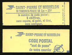 SAINT PIERRE ET MIQUELON - CARNET C 464 - FERME - Booklets