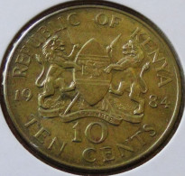 Kenya - 1984 - KM 18 - 10 Cents - VF+ - Look Scans - Kenya