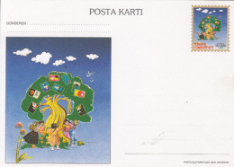 54035- CHILDRENS CORRESPONDENCE, POSTCARD STATIONERY, UNUSED, TURKEY - Postal Stationery