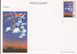 54036- MAIL, GODDESS, POSTCARD STATIONERY, UNUSED, TURKEY - Postal Stationery