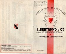 VP7311 - Documents Publcitaire L.BERTRAND & Cie à SOLOGNY LA CROIX BLANCHE - Publicités