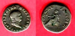 VESPASIEN     DENIER     IOVIS    (C 366) TB 50 - The Flavians (69 AD To 96 AD)