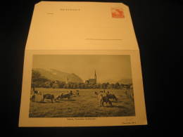 20 Flower SCHAAN Cattle Postal Stationery Card Liechtenstein - Stamped Stationery