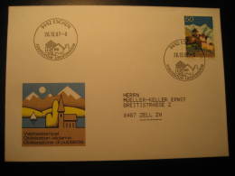ESCHEN 1987 To Zell Switzerland Cancel Stamp On Cover Liechtenstein - Covers & Documents