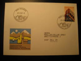 MAUREN 1987 To Zell Switzerland Cancel Stamp On Cover Liechtenstein - Brieven En Documenten