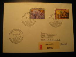 NENDELN 1987 To Zurich Switzerland Cancel 2 Stamp On Registered Cover Liechtenstein - Brieven En Documenten