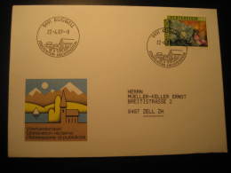 RUGGELL 1987 To Zell Switzerland Cancel Stamp On Cover Liechtenstein - Storia Postale