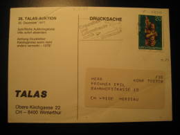 VADUZ 1970 To Herisau Switzerland Cancel Stamp On Card Liechtenstein - Brieven En Documenten