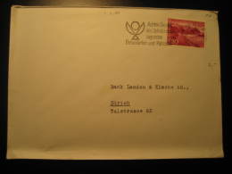 VADUZ 1961 To Zurich Switzerland Cancel Stamp On Cover Liechtenstein - Cartas & Documentos