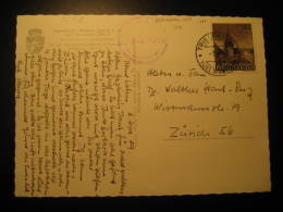 Cat. 324 On Malbun Alpen Hotel Post Card TRIESENBERG 1959 Liechtenstein To Zurich Switzerland - Storia Postale