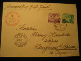 Cat. Air 17 + 21 On RED CROSS Special Flight Cover VADUZ 1939 Liechtenstein To Langnau Bei Reiden Switzerland - Storia Postale