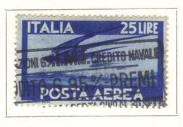 XP406 - REPUBBLICA 1945 , Posta Aerea Il  25 Lire N. 131 Usato .  Democratica - Luchtpost