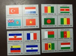 UNO NY Flaggen Satz 348 -63  ** MNH  Viererblock   #4689 - Collections, Lots & Series