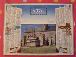 Almanach Des PTT. 1970. Calendrier Poste, Postes Télégraphes..  Calvaire Tronoen Finistère - Grand Format : 1961-70