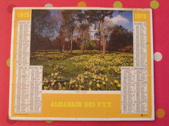 Almanach Des PTT. 1973. Calendrier Poste, Postes Télégraphes. Parc Fleuri Super Sauze - Groot Formaat: 1971-80