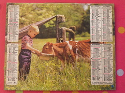 Almanach Des PTT. 1977. Calendrier Poste, Postes Télégraphes.veau Fillette Poney - Tamaño Grande : 1971-80