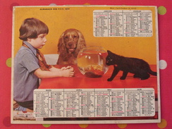 Almanach Des PTT. 1977. Calendrier Poste, Postes Télégraphes. Chay Chien âne Carriole Poisson Rouge - Grand Format : 1971-80