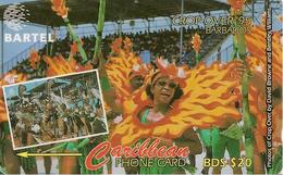 CARTE-BARBADE-ANTILLES-BDS-20$-MAGNETIQUE-CROP OVER 1995 - Barbados